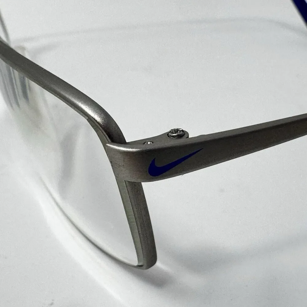 Nike with Flexon 4196 014 Gunmetal Rectangular Eyeglass Frames 58-18-145